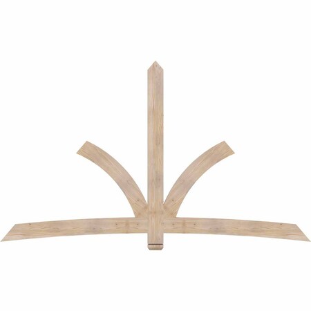 Ekena Millwork Davenport Smooth Timber Gable Bracket, Douglas Fir, 108"W x 63"H x 1 1/2"D x 5 1/2"F, 14/12 Pitch GBW108X63X0206DAV00SDF